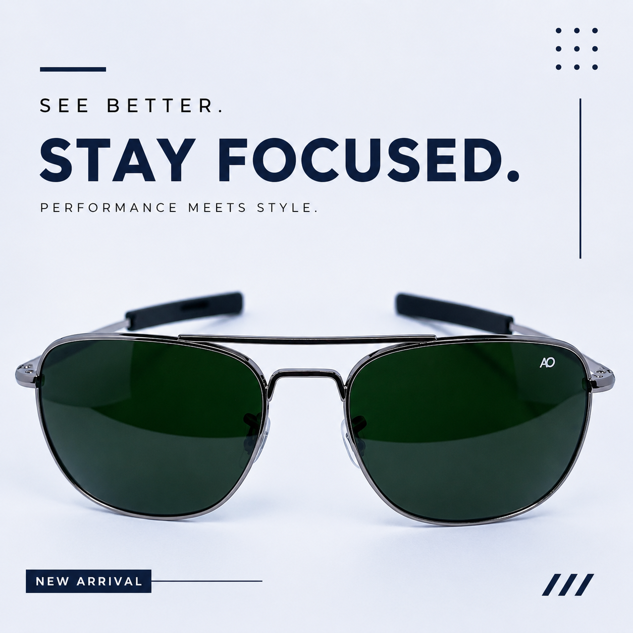 Premium Square Aviator Sunglasses - Image 3