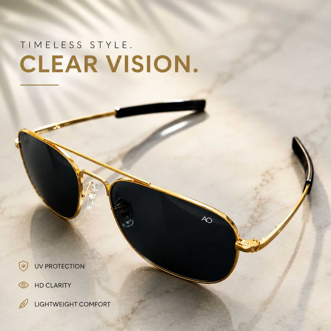 Premium Square Aviator Sunglasses - Image 2